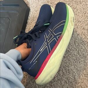ASICS Gel-Nimbus Men's Running Shoes - Navy and Lime